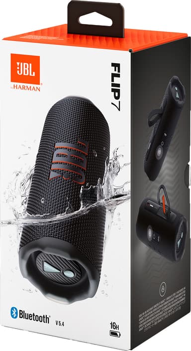 JBL Flip 7 bærbar trådløs høyttaler (sort)