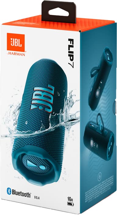 JBL Flip 7 bærbar trådløs høyttaler (blå)