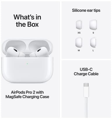Apple AirPods Pro 2 (2023) helt trådløse hodetelefoner (USB-C)