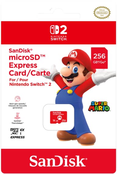 SanDisk MicroSDXC Express minnekort for Nintendo Switch 2 (256GB)