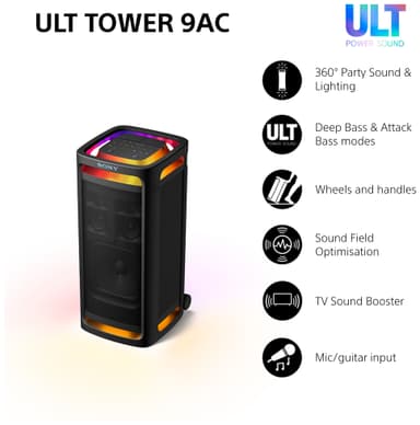 Sony ULT Tower 9AC festhøyttaler (sort)