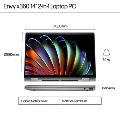 HP Envy x360 14" bærbar PC R7-8840HS/16/512