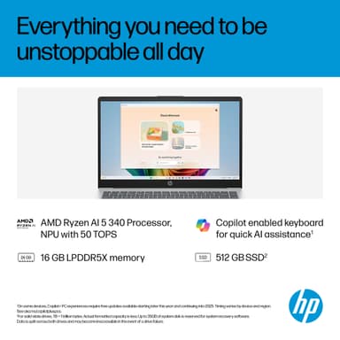 HP OmniBook 3 14" bærbar PC AI 5 340/16/512