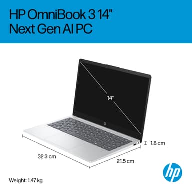 HP OmniBook 3 14" bærbar PC AI 5 340/16/512