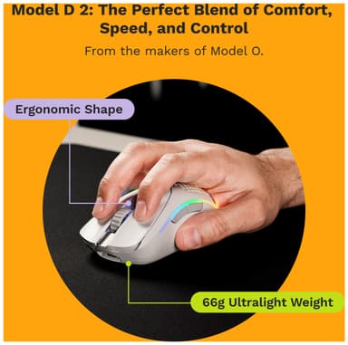 Glorious Model D 2 trådløs gamingmus (sort)