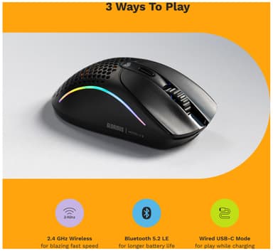Glorious Model D 2 trådløs gamingmus (hvit)
