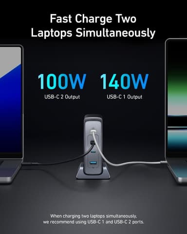 ANKER 240W Prime GaN USB-C 4-Port Hurtiglader