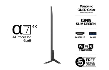 LG 50" QNED 80 4K QNED AI TV (2025)