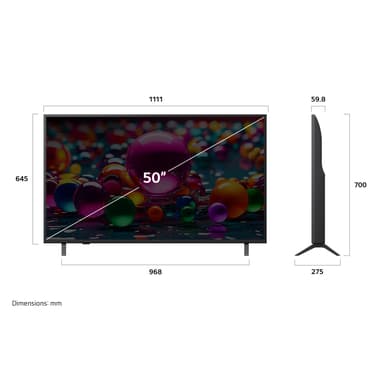 LG 50" UA 75 4K UHD TV (2025)