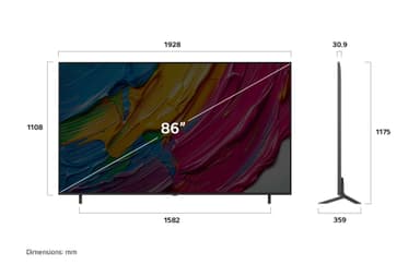 LG 86" QNED 80 4K QNED AI TV (2025)