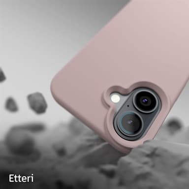 Etteri silikonetui med MagSafe for iPhone 16 - Lys rosa