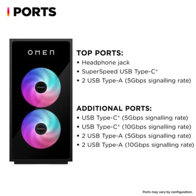 HP OMEN 35L GT16-0850no R7-8700F/16/1TB/5070 stasjonær gaming-PC