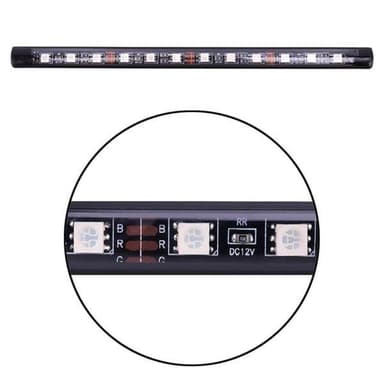 LED-stripe for bil - 48 lysdioder med RGB og fjernkontroll