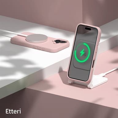 Etteri silikonetui med MagSafe for iPhone 16 - Lys rosa