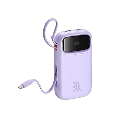 Baseus QPow 2 Powerbank 20000 mAh med 30W Hurtiglading – Lilla