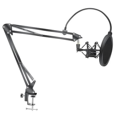 Bordstativ for mikrofon med popfilter