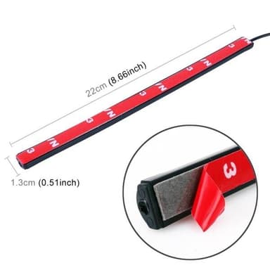 LED-stripe for bil - 48 lysdioder med RGB og fjernkontroll