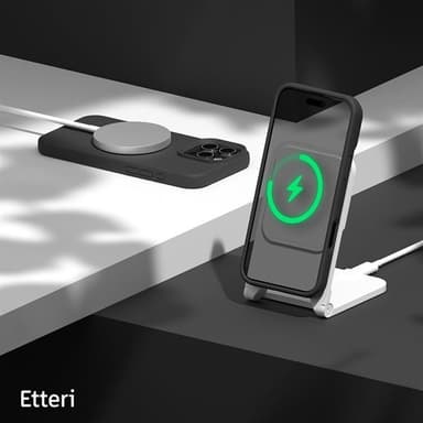 Etteri silikonetui for iPhone 16 Pro med hull for håndleddsstropp - Svart