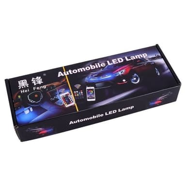 LED-stripe for bil - 48 lysdioder med RGB og fjernkontroll