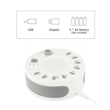 Sleep Easy White Noise Machine med 9 avslappende lydmoduser