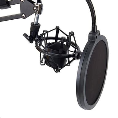 Bordstativ for mikrofon med popfilter
