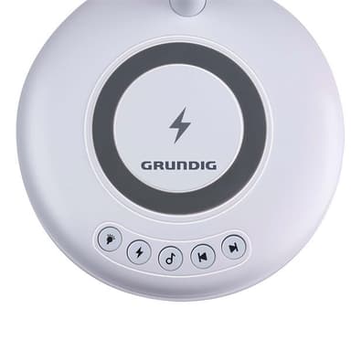 Grundig Bordlampe med trådløs lader og høyttaler 76lm