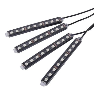 Belysning bilgulv 36stk LED 4i1 RGB Neon - Lydkontroll og fjern