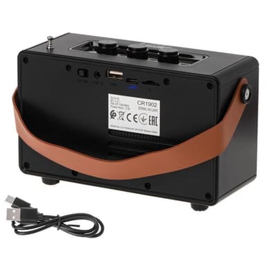 FM-radio med Bluetooth og TWS-funksjon - svart