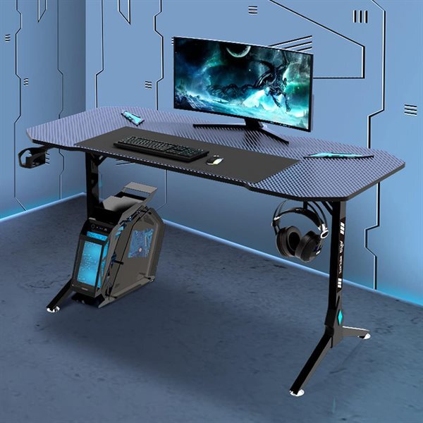 Gamingbord 120cm med RGB-Belysning og Stabile Stålben