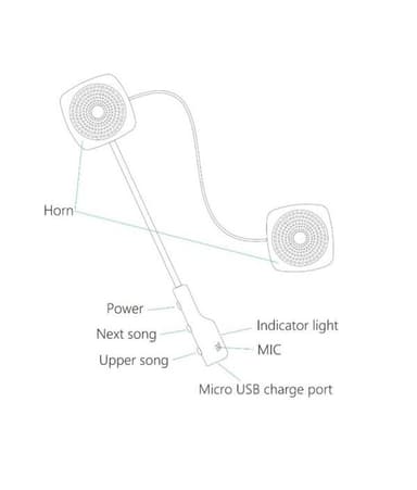 MH04 Motorsykkel Bluetooth Headset
