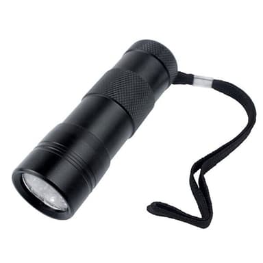12-LED UV-lommelykt - ultrafiolett lys for punktdeteksjon, usynlige meldinger og sporing