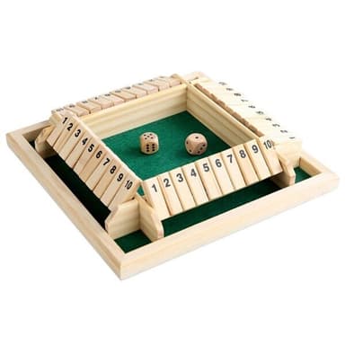 Shut The Box for 4 spillere - klassisk terningspill i tre for hele familien