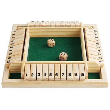Shut The Box for 4 spillere - klassisk terningspill i tre for hele familien