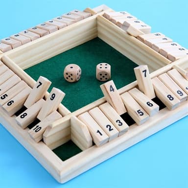Shut The Box for 4 spillere - klassisk terningspill i tre for hele familien