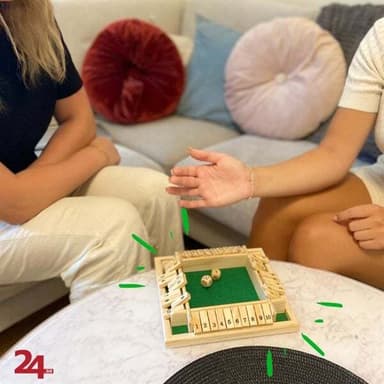 Shut The Box for 4 spillere - klassisk terningspill i tre for hele familien