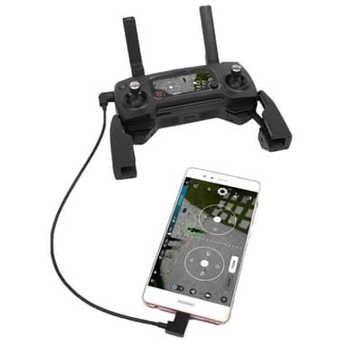 Micro-USB til USB-C-kabel for DJI Mavic Pro &amp; Spark fjernkontroll - 30 cm