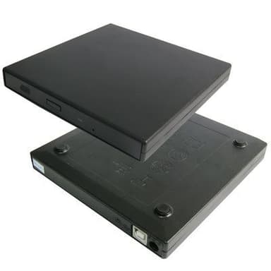 USB Slim ekstern CD-leser - slank design, 24x lesehastighet, kompatibel med Windows, Mac og Linux