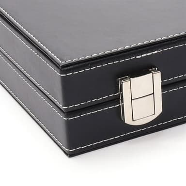 Backgammon med Veske - Luksus Spillsett i Imitert Skinn