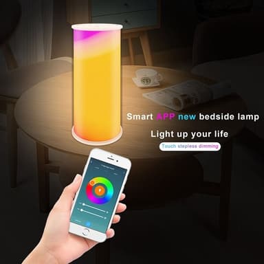 Smart RGB Touch-Lampe med Appstyring – Stemmestyring og Justerbar Lysstyrke