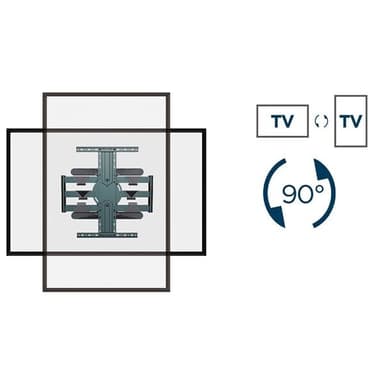 Robust Veggfeste for Store TV-er – Støtter 40"" til 80"" med Full Bevegelse