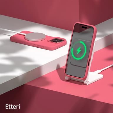 Etteri Silikonskall med MagSafe for iPhone 16 Pro Max - Raspberry