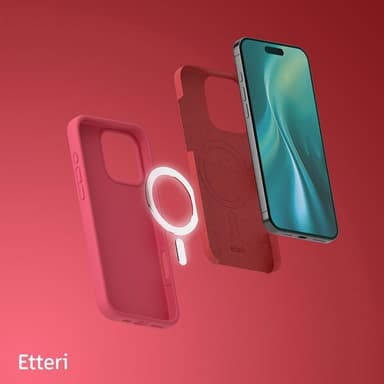 Etteri Silikonskall med MagSafe for iPhone 16 Pro Max - Raspberry