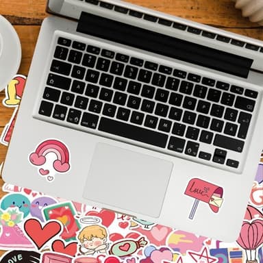 50 store klistremerker i kjærlighetens tegn – Perfekte for Valentinsdag og kjærlighetsgaver