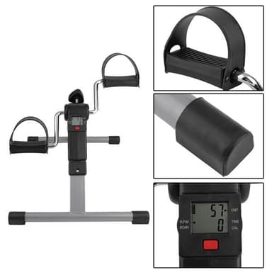 Sammenleggbar pedaltrener med motstand og display