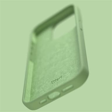 Etteri silikonveske for iPhone 16 Pro med hull for håndleddsstropp - Lysegrønn