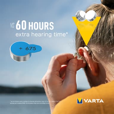 Varta 675 batteri for høreapparat 7042217 (6-pakning)