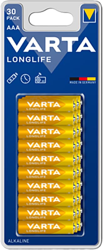 Varta Longlife AAA batteri (30-pk)