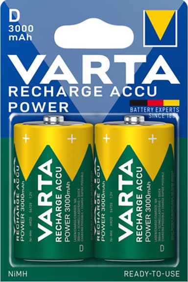 Varta Power D 3000Mah batteri (2-pakk)