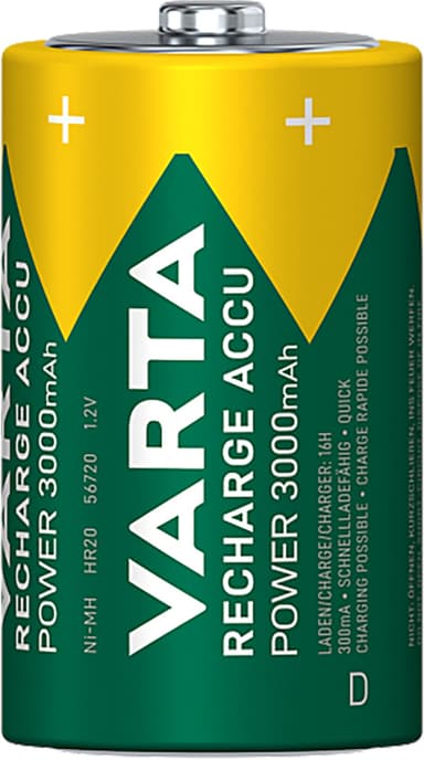 Varta Power D 3000Mah batteri (2-pakk)