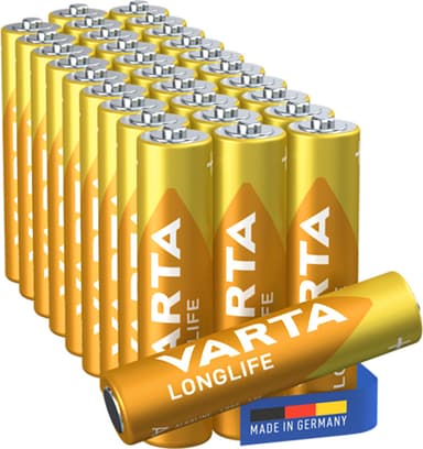 Varta Longlife AAA batteri (30-pk)